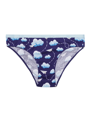 Slip da donna Buonumore Aerei di carta e nuvole
