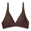 Bralette a triangolo senza cuciture, marrone cioccolato