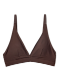 Bralette a triangolo senza cuciture, marrone cioccolato