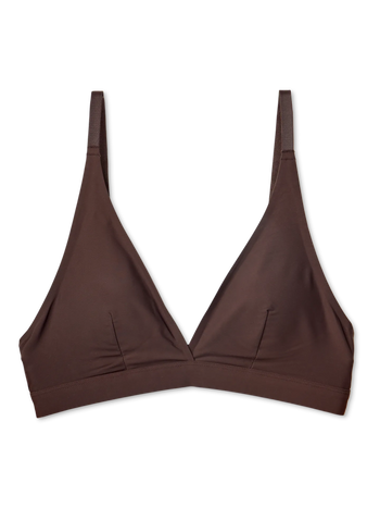 Bralette a triangolo senza cuciture, marrone cioccolato