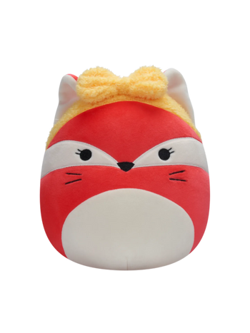 Squishmallows Fifi la volpe rosa con fascia gialla, 20 cm