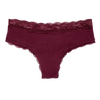 Slip da donna con inserti in pizzo bordeaux