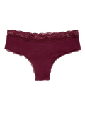 Slip da donna con inserti in pizzo bordeaux