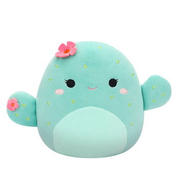Squishmallows Graciela il cactus verde menta con fiori rosa, 20 cm