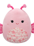 Squishmallows Mogo la farfalla rosa con pancia a fiori di ciliegio, 20 cm