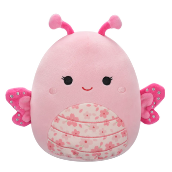 Squishmallows Mogo la farfalla rosa con pancia a fiori di ciliegio, 20 cm