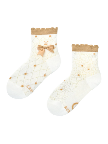 Calzini cutecore da bambina Orsacchiotto con fiocco