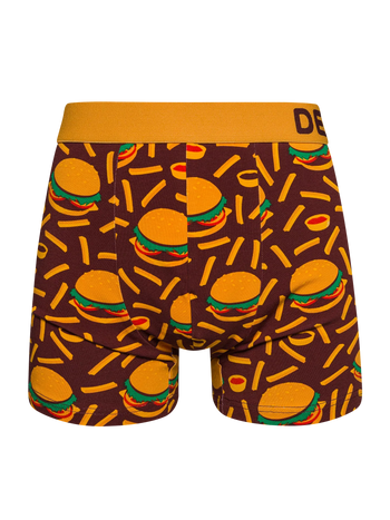 Boxer aderenti Buonumore da uomo Hamburger e patatine fritte
