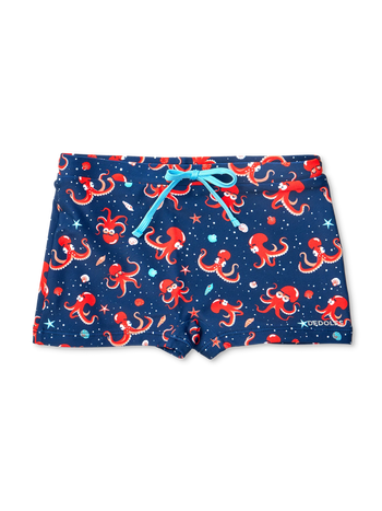 Pantaloncini da bagno elasticizzati Buonumore per bambini Polpo rosso
