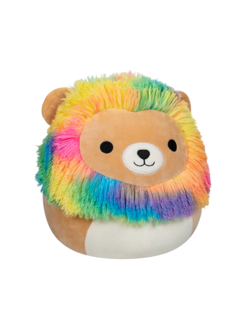 Squishmallows Leonard il leone con criniera arcobaleno, 30 cm
