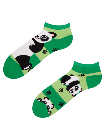 Calzini alla caviglia Buonumore Panda e righe