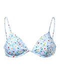 Top bikini con ferretto Cuori e margherite