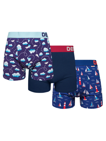 Confezione da 3 boxer aderenti da uomo Buonumore Acqua e aria