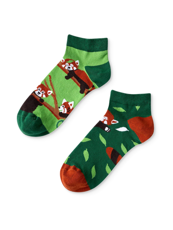 Calzini alla caviglia Buonumore Panda rosso