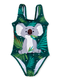 Costume da bagno Buonumore da bambina Koala e foglie