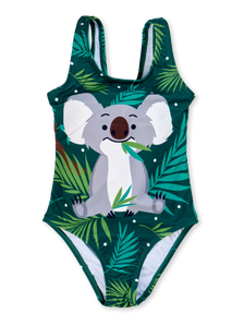 Costume da bagno Buonumore da bambina Koala e foglie