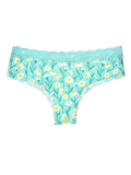 Slip da donna con inserti in pizzo Camomilla turchese