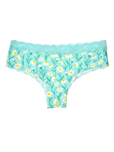 Slip da donna con inserti in pizzo Camomilla turchese