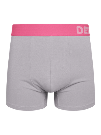 Boxer aderenti da uomo grigio e rosa