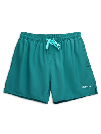 Pantaloncini da bagno da uomo verde smeraldo