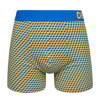 Boxer aderenti da uomo stampati blu e giallo