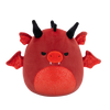 Squishmallows Salami il drago rosso con sguardo arrabbiato e pancia luccicante, 20 cm