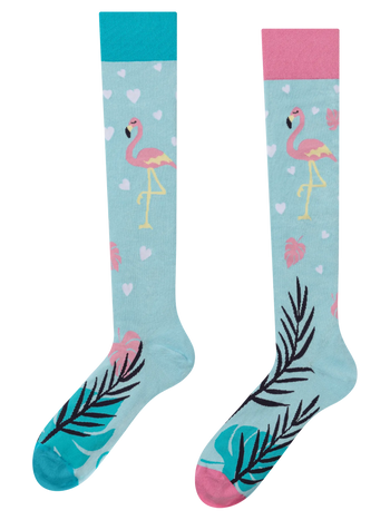 Calze al ginocchio Buonumore Passione fenicotteri