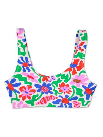 Top bikini sportivo Buonumore Fiori stravaganti