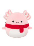 Squishmallows Archie l'axolotl rosa con sciarpa morbida, 30 cm
