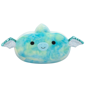 Squishmallows Stackables Reid lo pterodattilo blu tè con ali luccicanti, 30 cm
