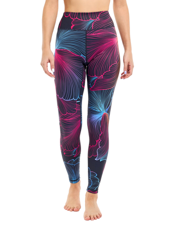 Leggings da palestra Buonumore Fiori astratti