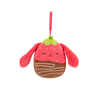 Squishmallows con clip-on Gunda il coniglietto con fragola al cioccolato, 9 cm