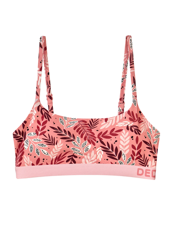 Bralette da donna in modal Foglie rosa