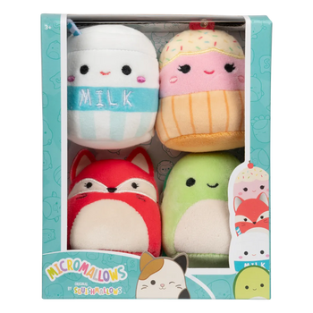 Confezione da 4 Squishmallows Micromallows – Fifi, Henry, Melly, Clara
