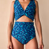 Top bikini MagicMix da donna Fiori turchesi
