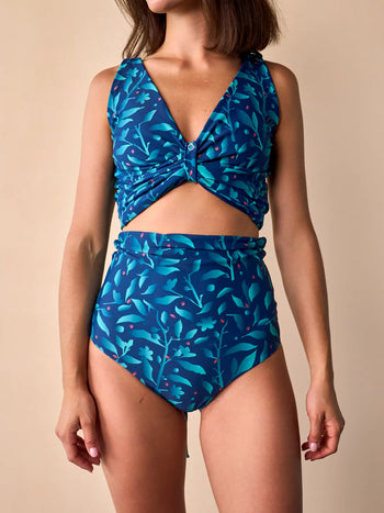 Top bikini MagicMix da donna Fiori turchesi