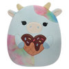Squishmallows Caedia la mucca pezzata di blu, 20 cm