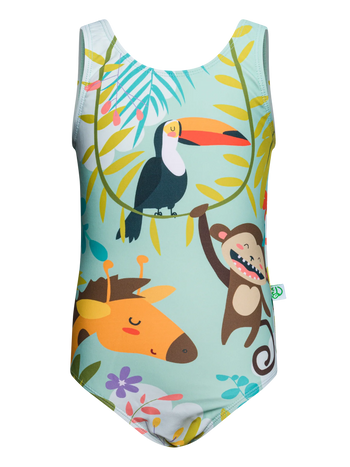 Costume da bagno Buonumore da bambina Giungla estiva