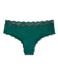 Slip da donna con inserti in pizzo verde smeraldo