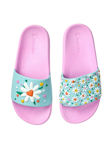 Ciabatte Buonumore per bambini Cuori e margherite