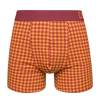 Boxer aderenti da uomo stampati bordeaux e giallo