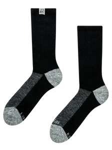 Calzini in lana di alpaca nero e grigio