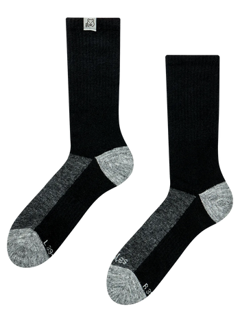 Calzini in lana di alpaca nero e grigio