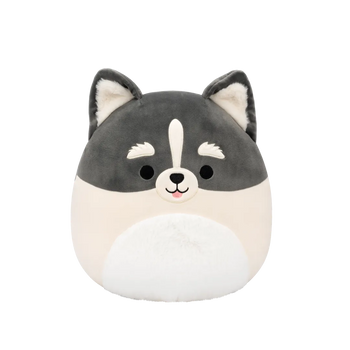 Squishmallows Paolo il pomsky bianco e grigio, 30 cm