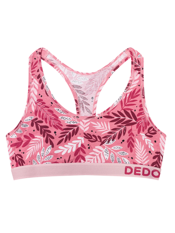 Bralette da donna Buonumore Foglie rosa