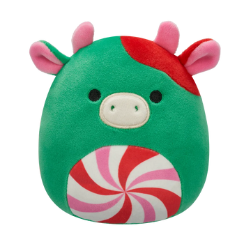 Squishmallows Ruben la mucca verde con pancia turbinosa, 20 cm