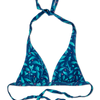 Top bikini Buonumore a triangolo Fiori turchesi