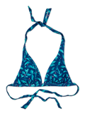 Top bikini Buonumore a triangolo Fiori turchesi