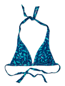 Top bikini Buonumore a triangolo Fiori turchesi