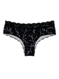 Slip da donna con inserti in pizzo Foglie grigie